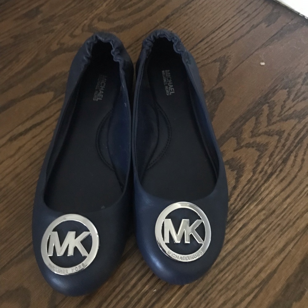 Michael Korda Navy Ballet Flats. Worn 1 time